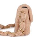 Chanel Small CC Flap Bag Light Pink Shearling Brushed Gold Hardware