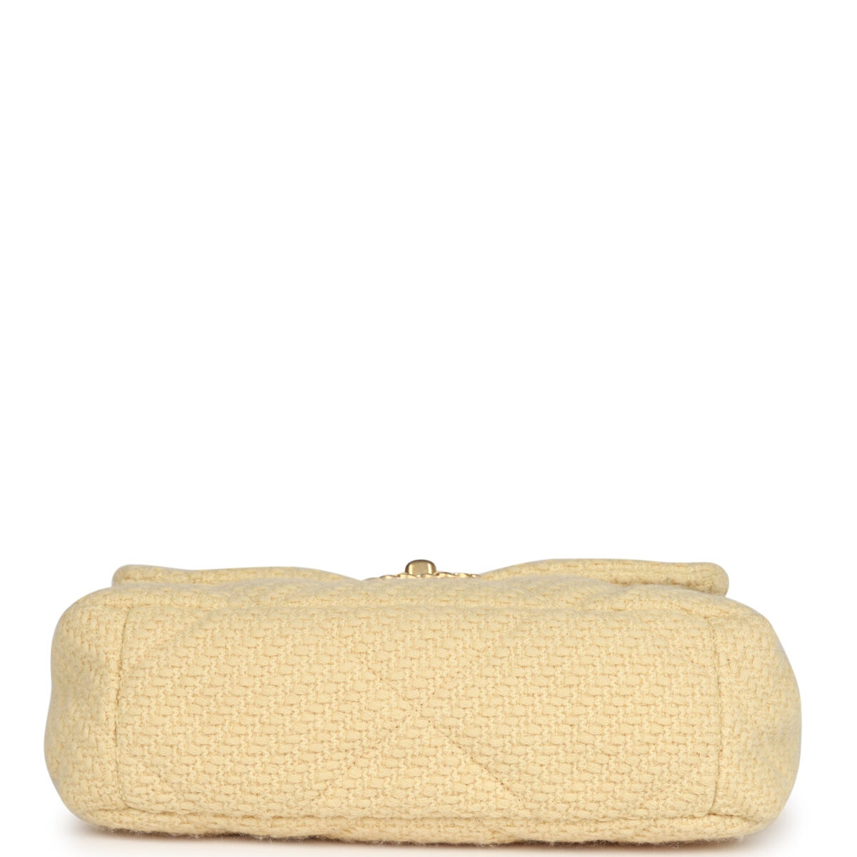 Chanel Medium 19 Flap Bag Light Yellow Wool Mixed Metal Hardware — изображение 6
