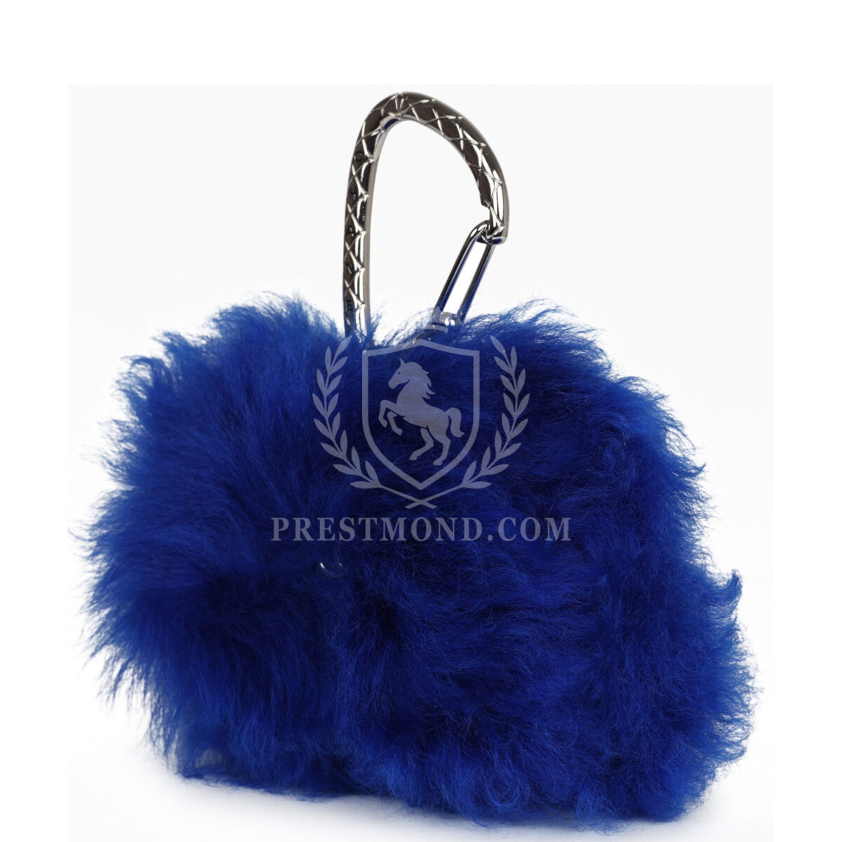 Chanel Mini Clutch Bag Dark Blue Shearling Silver Hardware — изображение 3