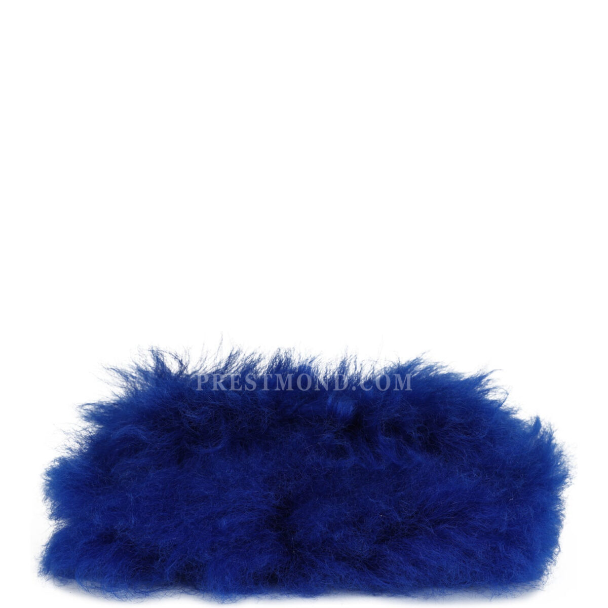 Chanel Mini Clutch Bag Dark Blue Shearling Silver Hardware — изображение 7