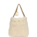 Chanel Mini 22 Bag Ecru Shearling Gold Hardware