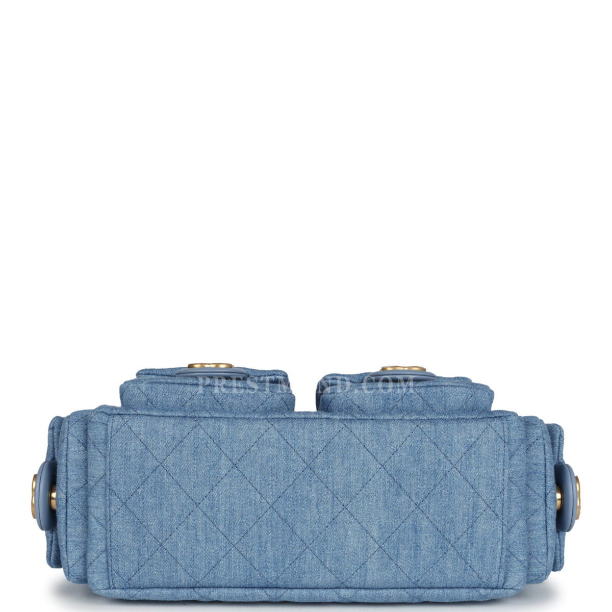 Chanel Large Cargo Hobo Bag Light Blue Washed Denim Brushed Gold Hardware — изображение 9
