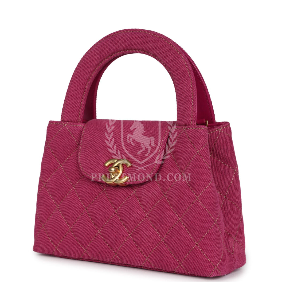 Chanel Small Kelly Shopper Pink Washed Denim Brushed Gold Hardware — изображение 5