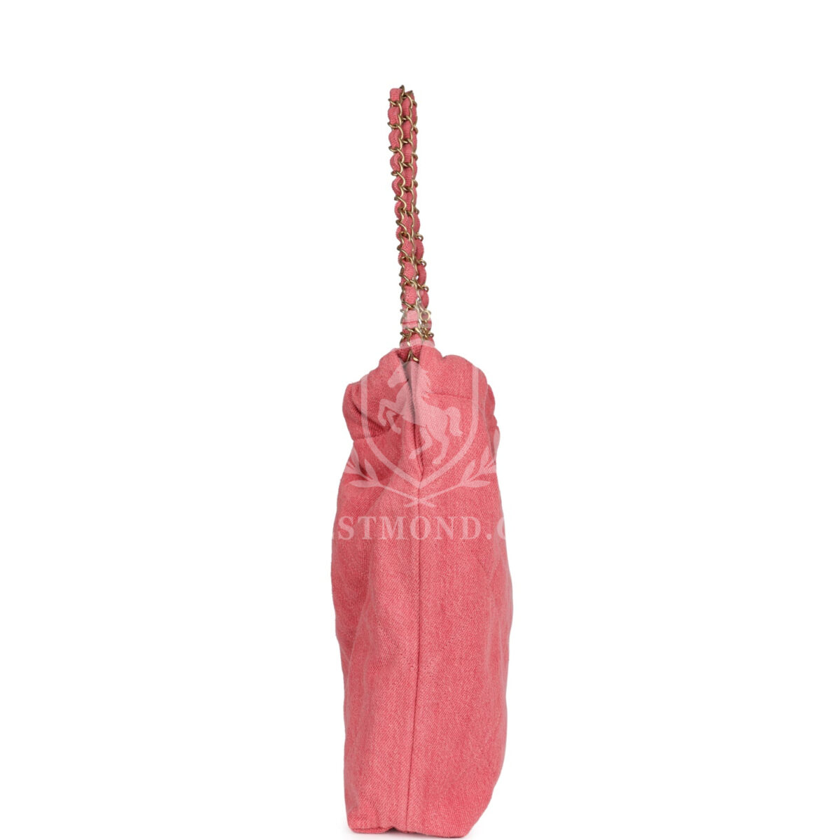 Chanel Small 22 Bag Light Red Washed Denim Gold Hardware — изображение 3