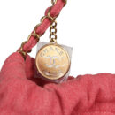 Chanel Small 22 Bag Light Red Washed Denim Gold Hardware