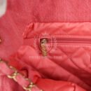 Chanel Small 22 Bag Light Red Washed Denim Gold Hardware