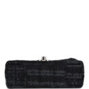 Chanel Nano Kelly Shopper Black and Grey Printed Denim Ruthenium Hardware