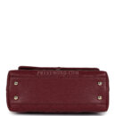 Chanel Small Coco Top Handle Flap Bag Burgundy Caviar Light Gold Hardware