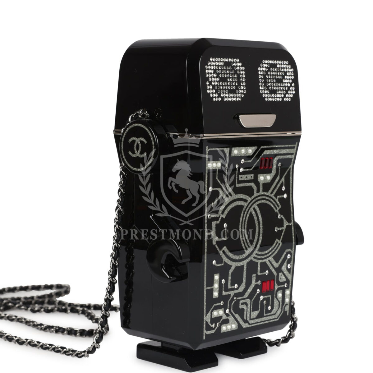 Chanel Limited Edition Robot Minaudière Bag Black Plexiglass and Crystals Ruthenium Hardware — изображение 2