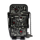 Chanel Limited Edition Robot Minaudière Bag Black Plexiglass and Crystals Ruthenium Hardware