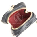 Chanel CC In Love Heart Necklace Bag Black Lambskin Light Gold Hardware
