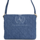 Chanel Large Supple Twins Hobo Bag Blue Denim Brushed Gold Hardware