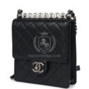 Chanel Chic Pearls Flap Bag Black Calfskin Aged Ruthenium Hardware