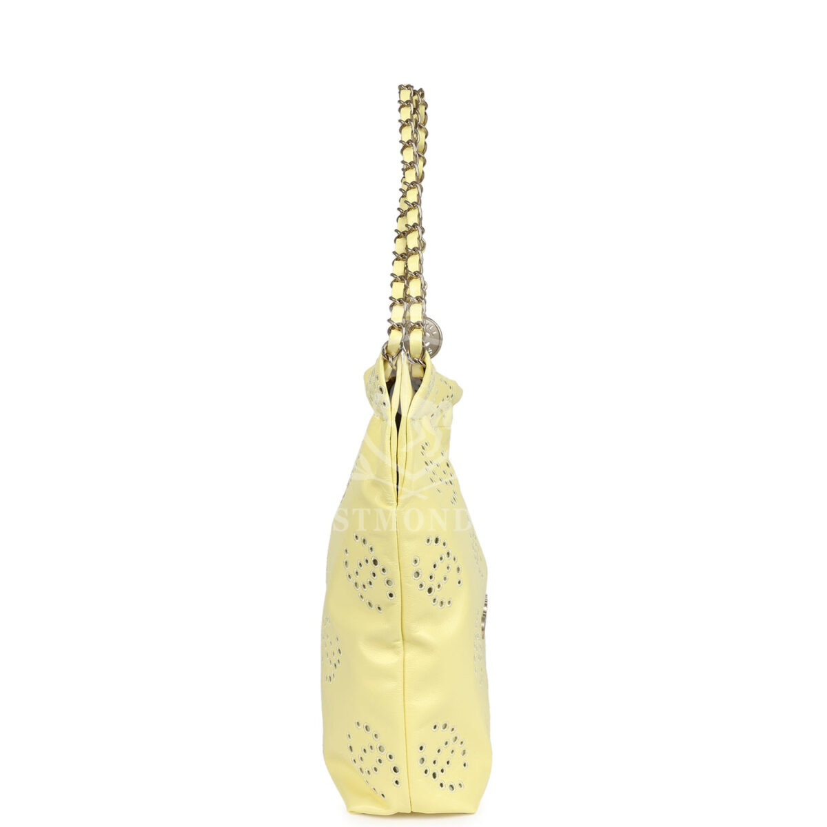 Chanel Small 22 Bag Yellow Shiny Calfskin Brushed Gold Hardware — изображение 3
