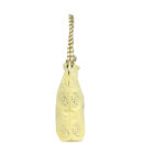 Chanel Small 22 Bag Yellow Shiny Calfskin Brushed Gold Hardware