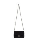Chanel Mini Summer Nights Flap Bag Black Woven Patent Leather Light Gold Hardware