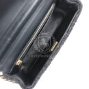 Chanel Mini Summer Nights Flap Bag Black Woven Patent Leather Light Gold Hardware