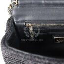 Chanel Mini Summer Nights Flap Bag Black Woven Patent Leather Light Gold Hardware