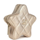 Chanel Walk Of Fame Star Clip-On Coin Purse Metallic Gold Goatskin Light Gold Hardware