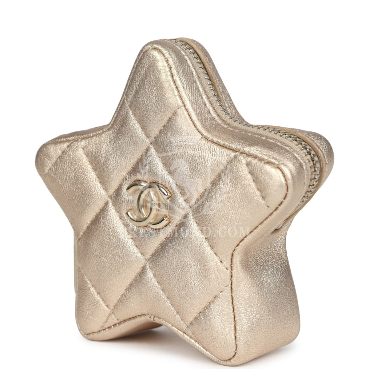 Chanel Walk Of Fame Star Clip-On Coin Purse Metallic Gold Goatskin Light Gold Hardware — изображение 5
