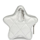 Chanel Walk Of Fame Star Clip-On Coin Purse Metallic Silver Goatskin Silver Hardware
