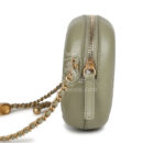 Chanel Mini "Savon De Marseille" Camera Case Bag Khaki Shiny Lambskin Brushed Gold Hardware