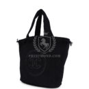 Chanel Coco Beach Tote Bag & Towel Set Black Terry Cloth