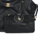 Chanel Small Coco Shopping Bag Black Calfskin Antique Gold Hardware