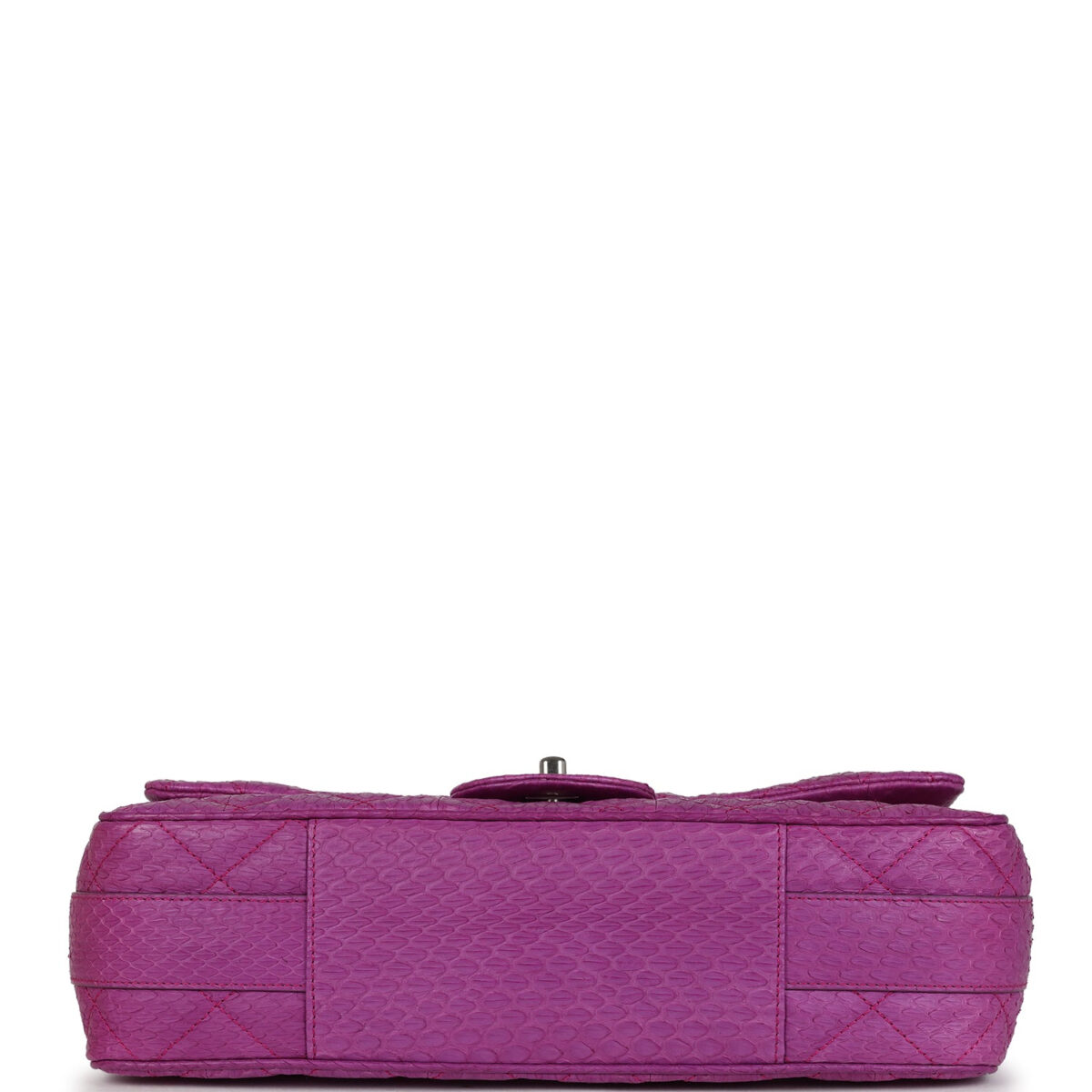 Chanel Medium Easy Carry Flap Bag Purple Python Silver Hardware — изображение 6
