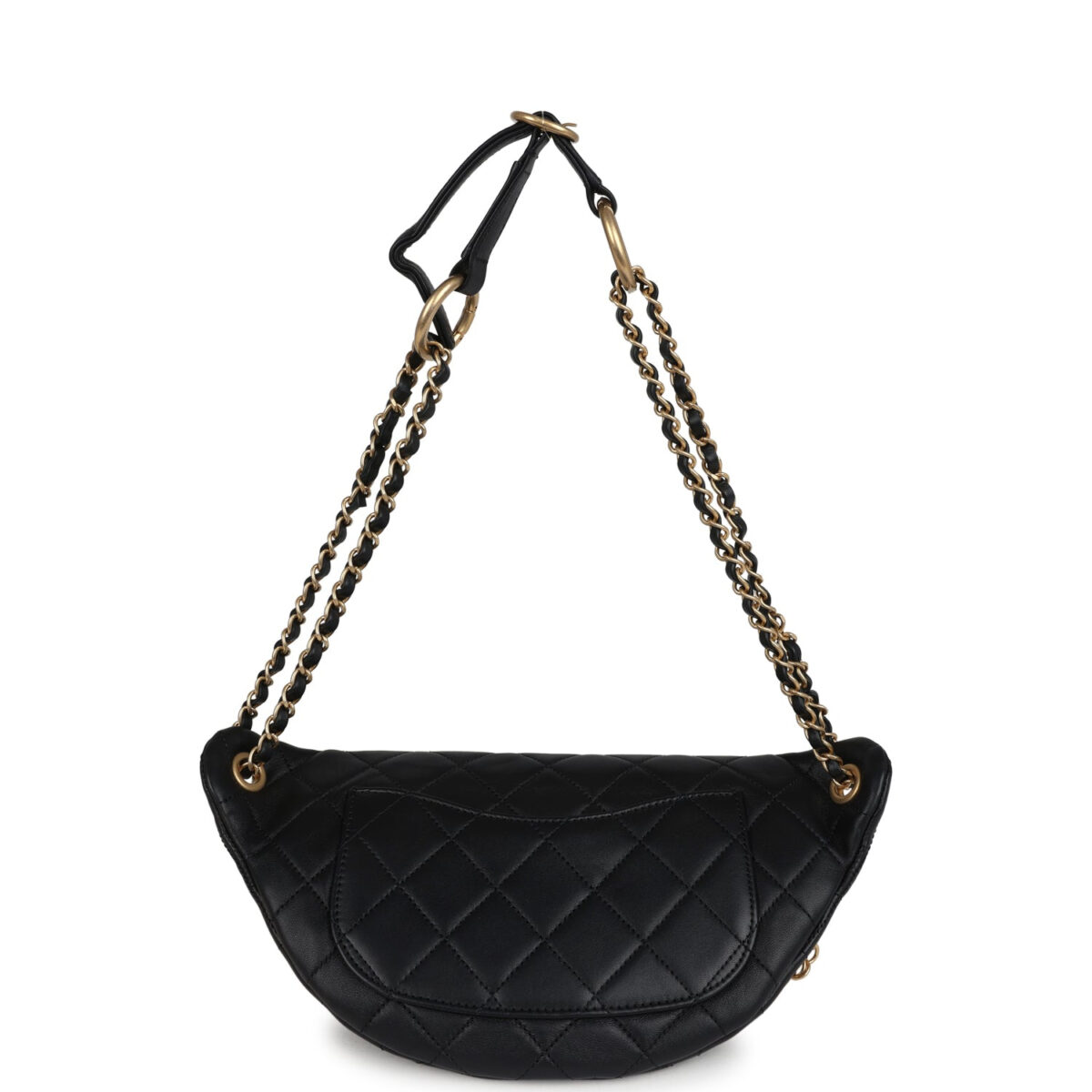 Chanel All About Chain Waist Bag Black Lambskin Antique Gold Hardware — изображение 5