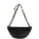 Chanel All About Chain Waist Bag Black Lambskin Antique Gold Hardware