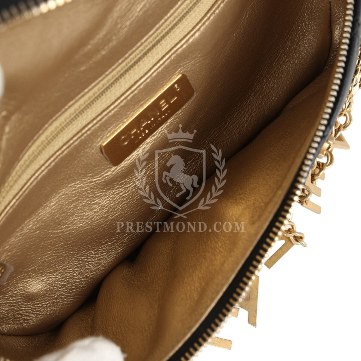 Chanel All About Chain Waist Bag Black Lambskin Antique Gold Hardware — изображение 9