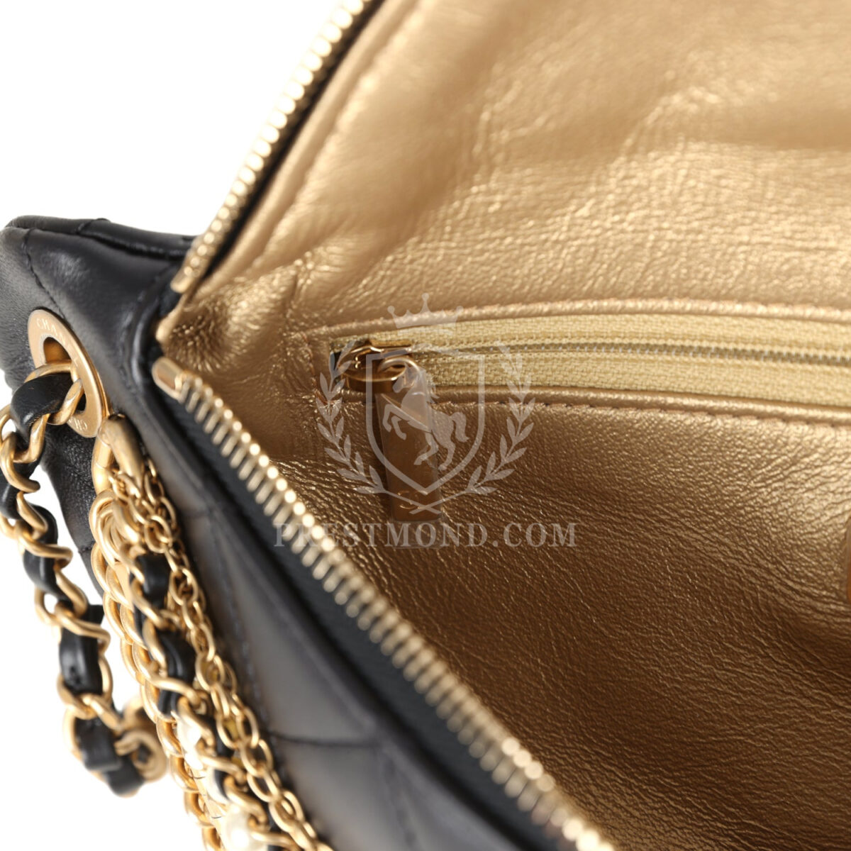 Chanel All About Chain Waist Bag Black Lambskin Antique Gold Hardware — изображение 11