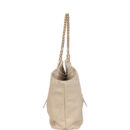 Chanel Maxi Coco Shopping Bag Beige Calfskin Antique Gold Hardware