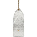 Chanel Medium 25 Hobo Bag Metallic Silver Caviar Antique Gold Hardware