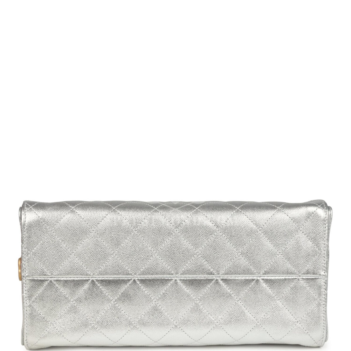 Chanel Medium 25 Hobo Bag Metallic Silver Caviar Antique Gold Hardware — изображение 6