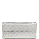 Chanel Medium 25 Hobo Bag Metallic Silver Caviar Antique Gold Hardware