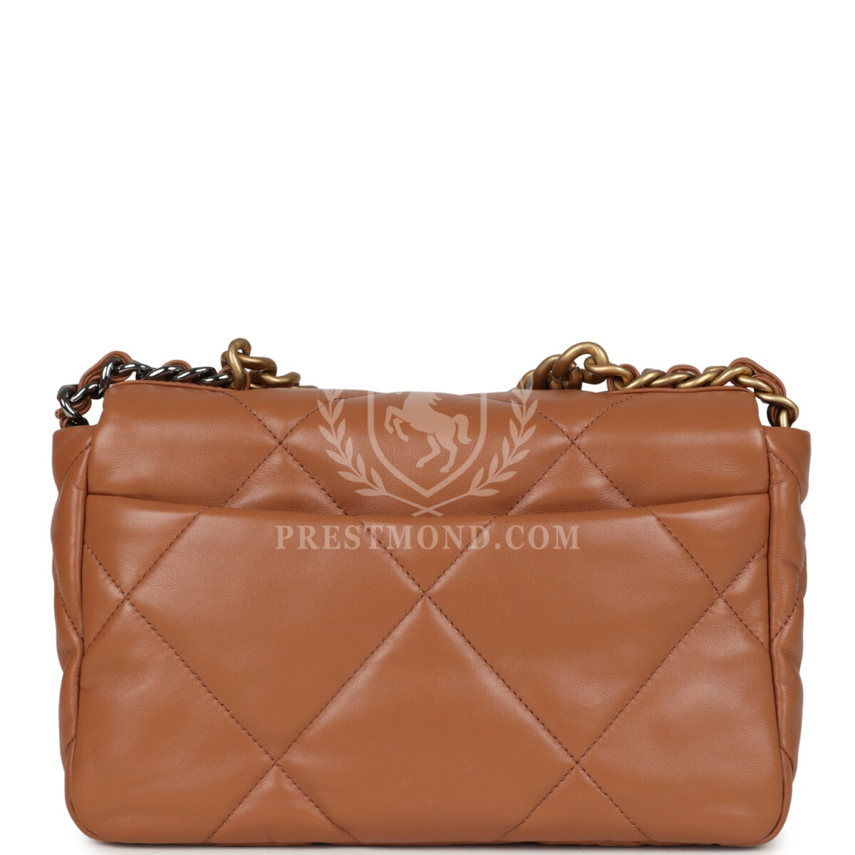 Chanel Medium 19 Flap Caramel Shiny Lambskin Mixed Metal Hardware — изображение 4