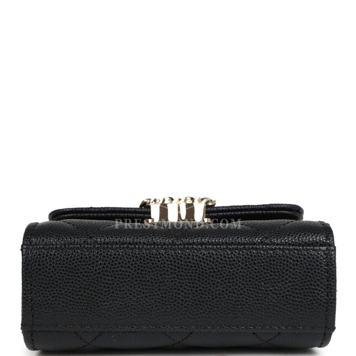 Chanel Nano Clutch with Chain Black Caviar Light Gold Hardware — изображение 6