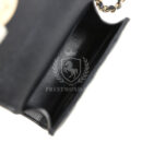 Chanel Nano Clutch with Chain Black Caviar Light Gold Hardware