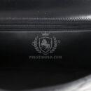 Chanel Large Double Flap Bag with Pearl Cut Out Handle Black Shiny Lambskin Black Hardware