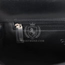 Chanel Large Double Flap Bag with Pearl Cut Out Handle Black Shiny Lambskin Black Hardware