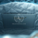Chanel Mini 22 Bag Blue Metallic Calfskin Brushed Gold Hardware