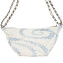 Chanel Large Coco Beach Hobo Bag in White and Blue Denim Light Gold Hardware