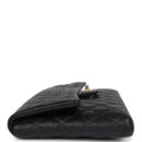 Chanel Classic Flap Clutch Black Caviar Light Gold Hardware