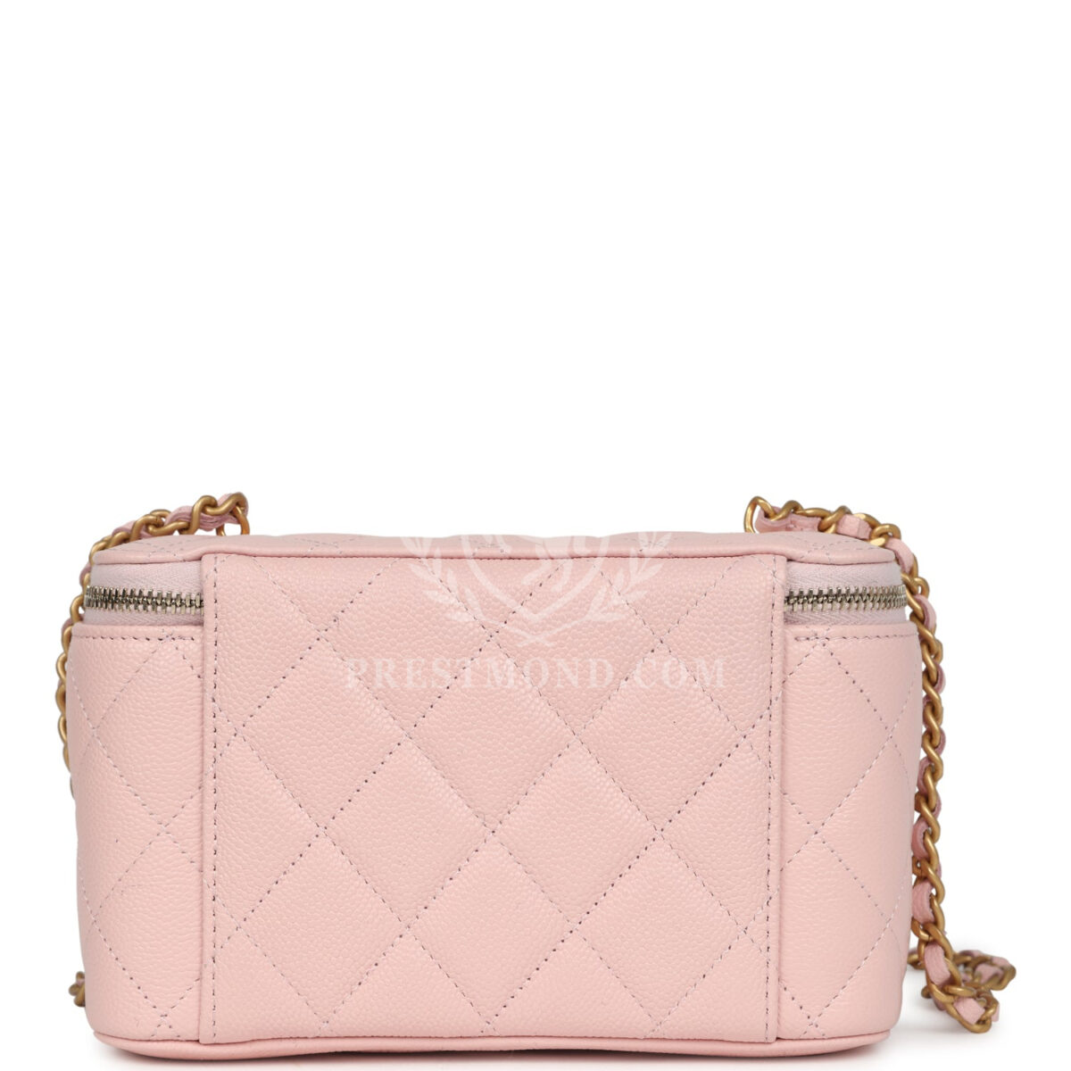 Chanel Small CC Vanity Case Light Pink Caviar Faux Pearls Brushed Gold Hardware — изображение 4