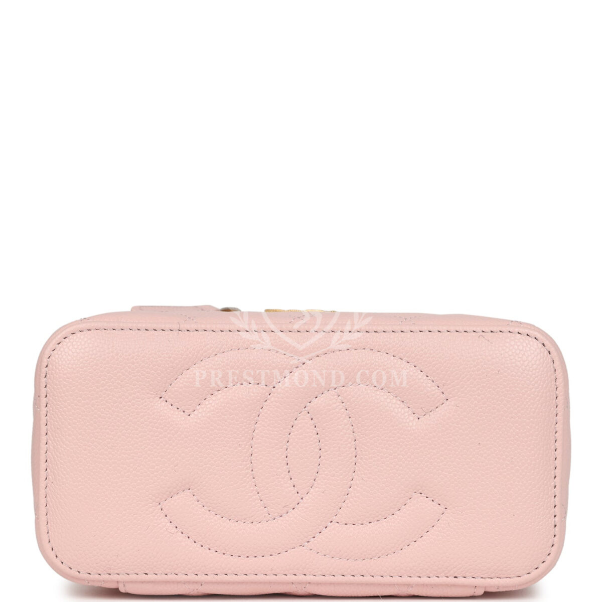 Chanel Small CC Vanity Case Light Pink Caviar Faux Pearls Brushed Gold Hardware — изображение 6