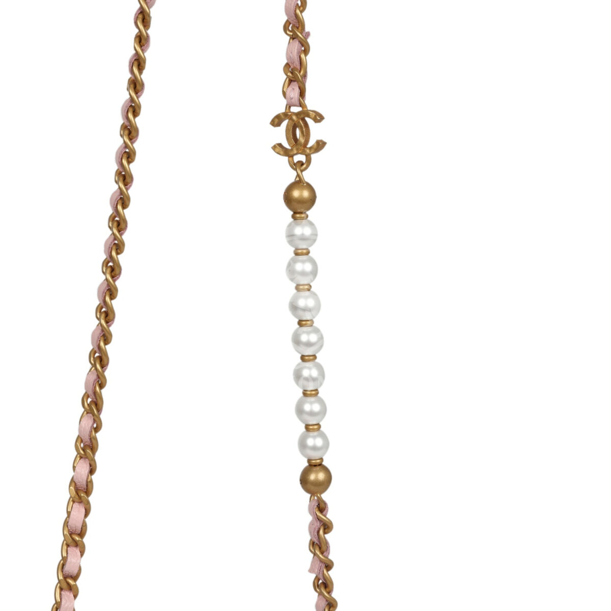 Chanel Small CC Vanity Case Light Pink Caviar Faux Pearls Brushed Gold Hardware — изображение 8