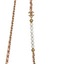 Chanel Small CC Vanity Case Light Pink Caviar Faux Pearls Brushed Gold Hardware