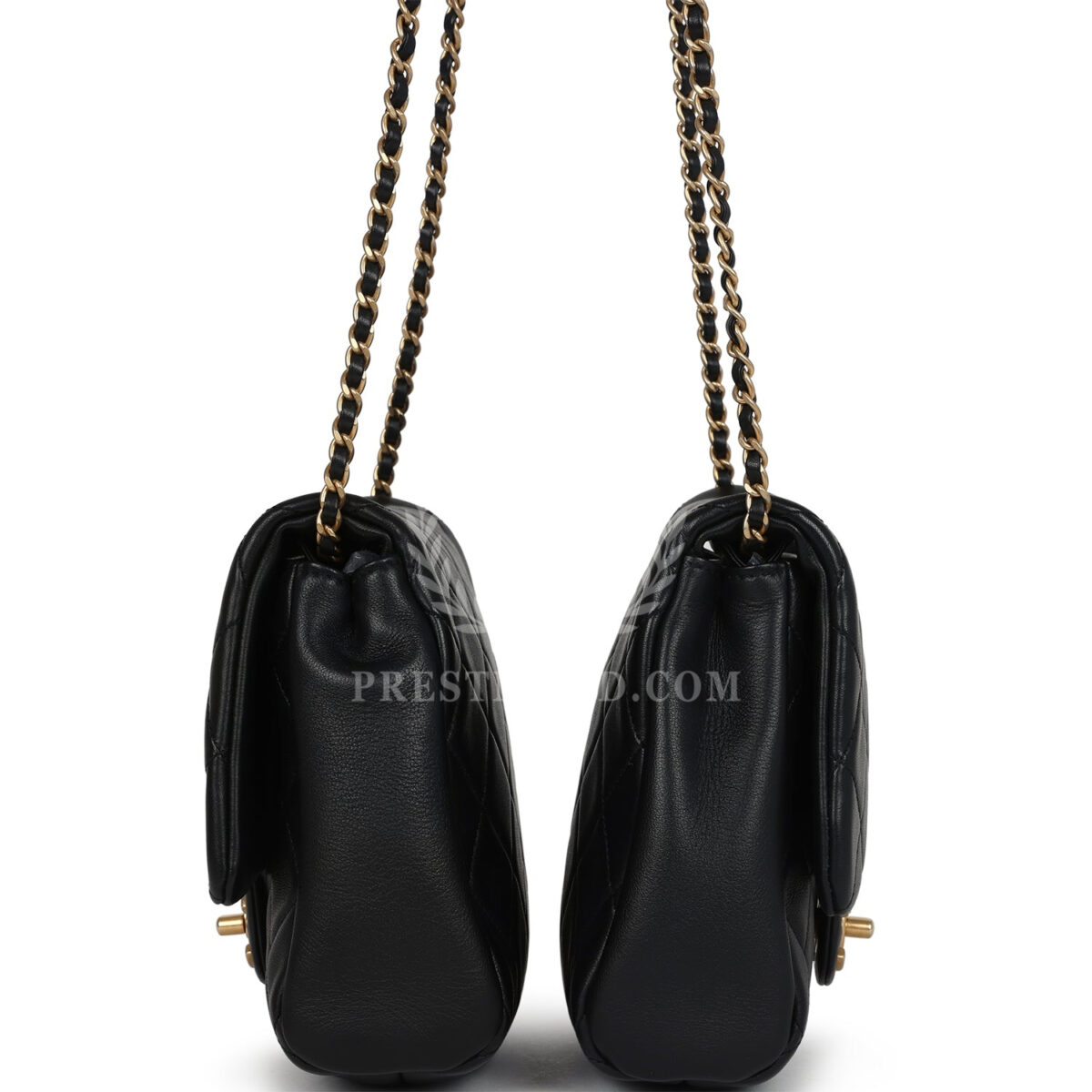 Chanel Twins Side Pack Black Lambskin Faux Pearls & Brushed Gold Hardware — изображение 8